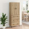 vidaXL Highboard z szufladą Dąb rzemieślniczy 69,5 x 34 x 180 cm