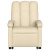 vidaXL Podnoszony fotel rozkładany, kremowy, obity tkaniną