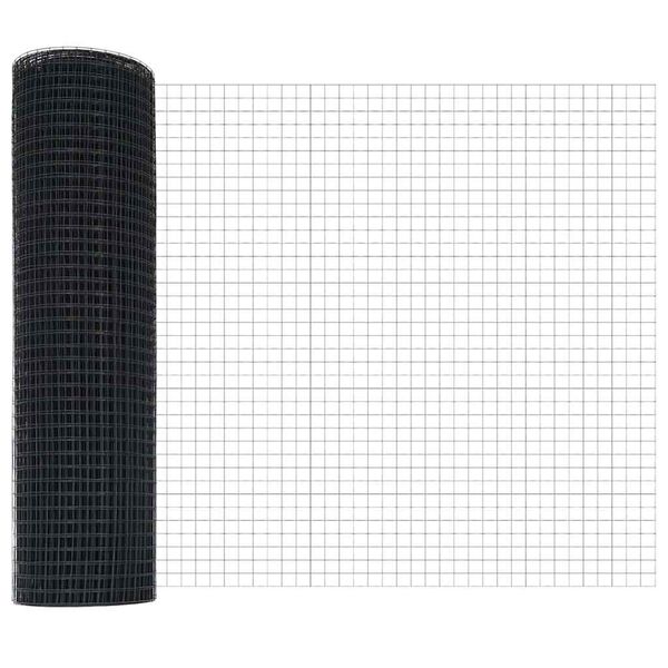 vidaXL Spawana siatka ogrodzeniowa Szary 0.5 x 100 m