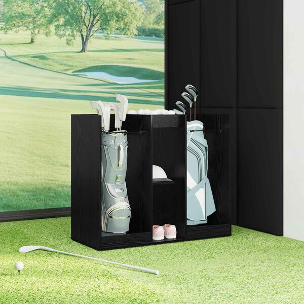 vidaXL Szafka golfowa Gładki Czarny Dąb 102 x 45 x 85,5 cm