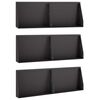 vidaXL Mur oporowy 6 szt. 60 x 12 x 40 cm Stal Czarny