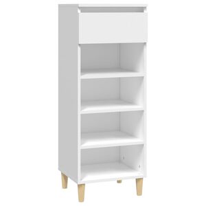 vidaXL Szafka na buty, biały, 40x36x105 cm, materiał drewnopochodny