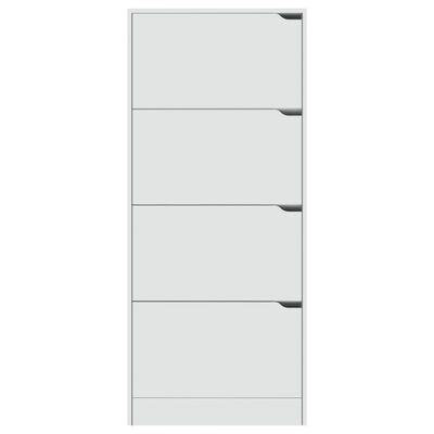 vidaXL Szafka na buty z 4 półkami, biała, 59x24x136 cm, płyta wiórowa
