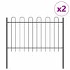 vidaXL Ogrodzenie Ogrodowe 2 pcs Szary 3,4 x 0,8 m