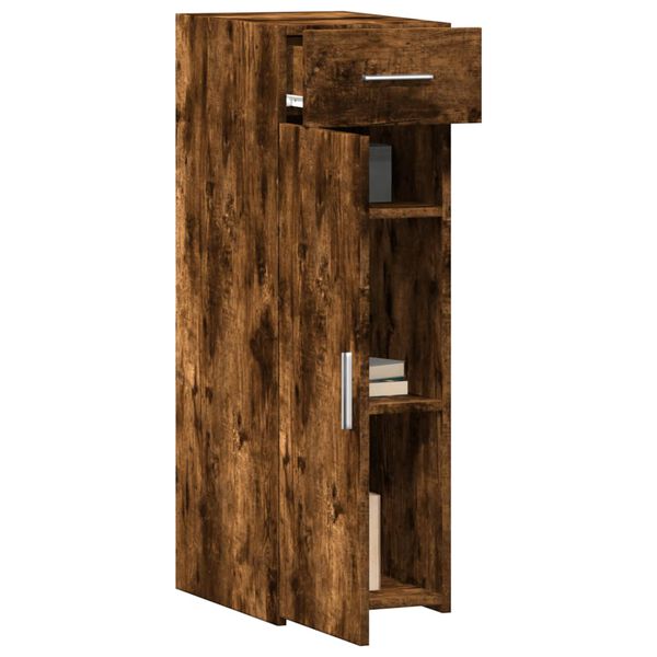 vidaXL Komoda, przydymiony dąb, 30x42,5x93 cm, materiał drewnopochodny