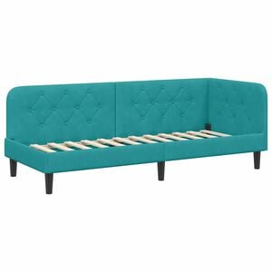 vidaXL Rama ł&oacute;żka narożnego Turkusowy 80 x 200 cm Aksamit