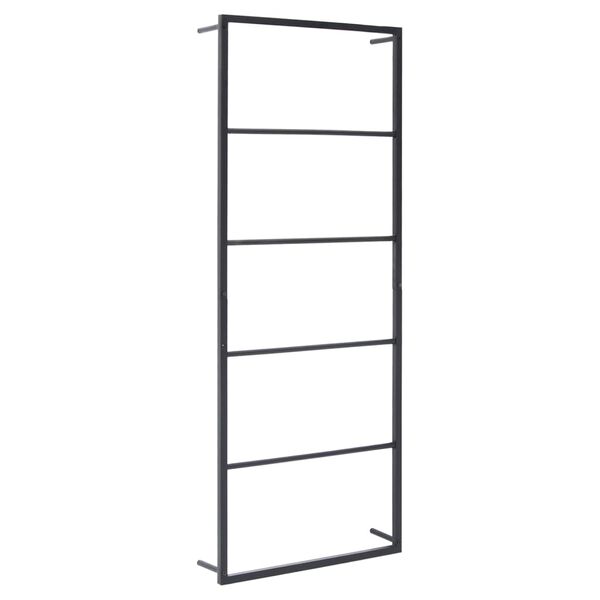 vidaXL Stojak na ręczniki, czarny, 45x10x115 cm, stalowy