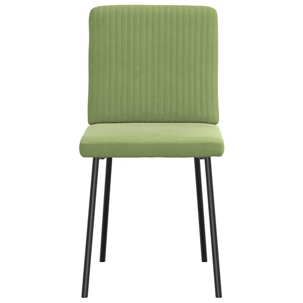 vidaXL Krzesła stołowe, 2 szt., jasnozielone, aksamitne