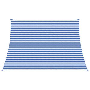 vidaXL Żagiel przeciwsłoneczny Niebieski i biały 4 / 5 x 3 m HDPE