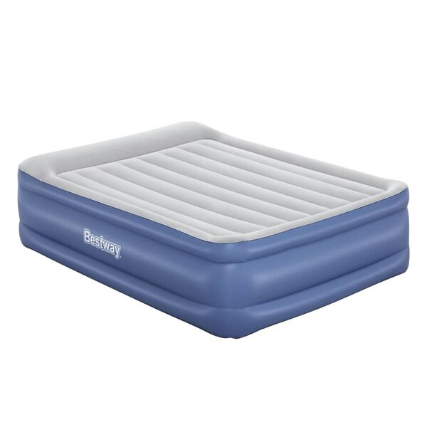 Bestway Dmuchane łóżko Tritech, 2-os., 203x152x56 cm, niebiesko-szare