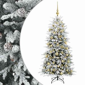 vidaXL Sztuczna choinka z zawiasami 120 cm 150 LED Ciepła biel