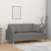 vidaXL 2-osobowa sofa wypoczynkowa z poduszkami, ciemnoszara, 140 cm