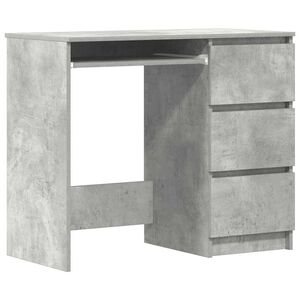 vidaXL Biurko, szarość betonu, 90x45x76 cm, materiał drewnopochodny