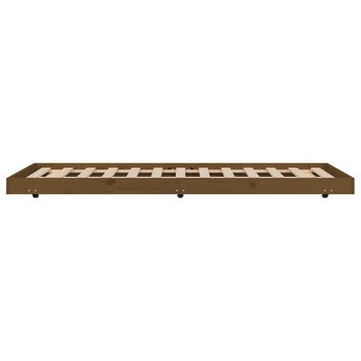 vidaXL Rama łóżka, miodowy brąz, 75x190 cm, lite drewno sosnowe