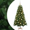 vidaXL Sztuczna choinka z bombką 120 cm 150 LED Ciepła biel PVC