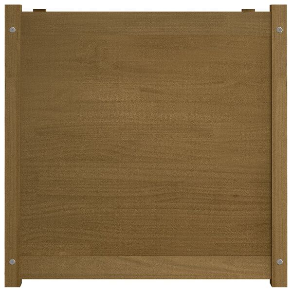 vidaXL Donica ogrodowa, miodowy brąz, 70x70x70 cm, drewno sosnowe