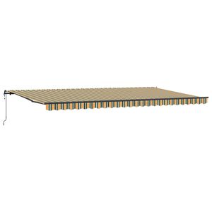 vidaXL Markiza wysuwana Zielony i ż&oacute;łty 600 &times; 300 cm