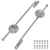vidaXL Zawias z uchwytem 2 pcs Srebrny 190 mm Żelazo