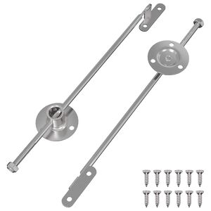 vidaXL Zawias z uchwytem 2 pcs Srebrny 190 mm Żelazo