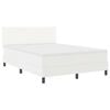 vidaXL Ł&oacute;żko sprężynowe Biały 160 x 200 cm Sk&oacute;ra syntetyczna