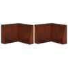 vidaXL Mur oporowy 2 szt. 50 x 50 x 40 cm Stal kortenowska Rdzawy