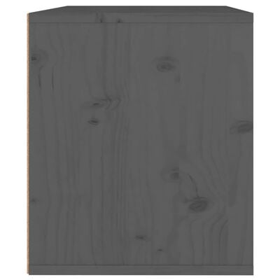 vidaXL Szafka ścienna, szara, 45x30x35 cm, lite drewno sosnowe