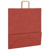 vidaXL Torby papierowe 50 szt. z uchwytami czerwone 45x17x48 cm