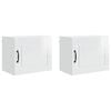 vidaXL Szafka ścienna PORTO 2 pcs Wysoki połysk biały 50 x 31 x 40 cm
