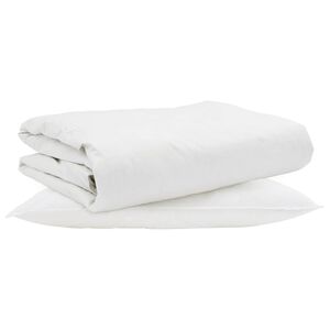 vidaXL Letni Kołdra z poduszką 2 pcs Biały Pi&oacute;ra down