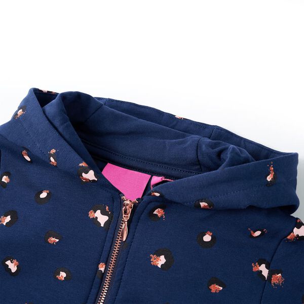 Bluza dziecięca z kapturem, granatowa, 128