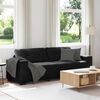 vidaXL Sofa 3 pcs Ciemnoszary Tkanina lniana