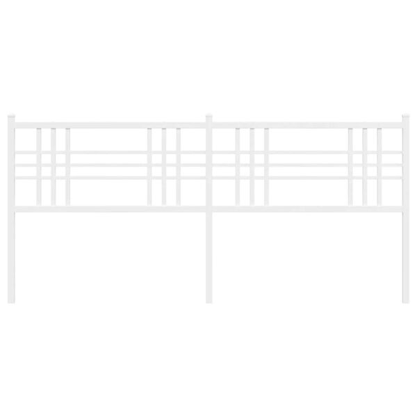 vidaXL Metalowe wezgłowie, białe, 180 cm