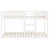 vidaXL Ł&oacute;żko piętrowe, białe, 75x190 cm, lite drewno sosnowe