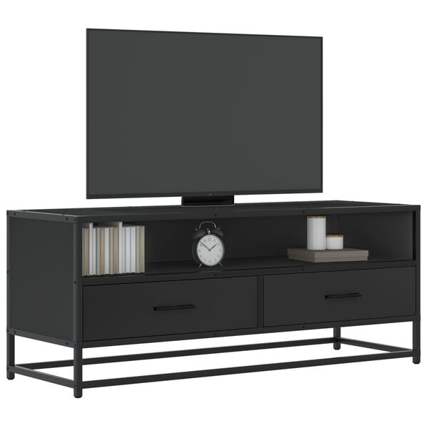 vidaXL Szafka pod TV, czarna, 100x34,5x40 cm