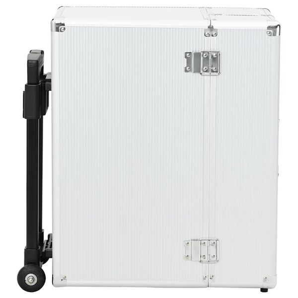 vidaXL Walizka pilotka, 47 x 39 x 27 cm, srebrna, aluminium