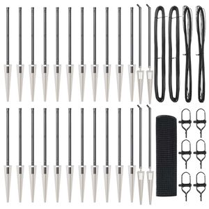 vidaXL Słupek ogrodzeniowy. Szary 50 x 0,8 m (siatka 19 x 19 mm)