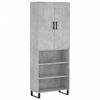 vidaXL Witrynka, szarość betonu 69,5x34x180 cm materiał drewnopochodny