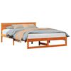 vidaXL Ramka ł&oacute;żka Woskowy Brąz 150 x 200 cm Lite drewno sosnowe