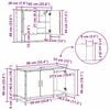 vidaXL Zestaw mebli łazienkowych z szufladą z p&oacute;łką 3 pcs Stare drewno
