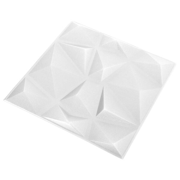 vidaXL Panele ścienne 12 pcs Białe origami 50 x 50 cm Pianka XPS