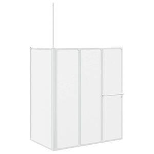 vidaXL Drzwi prysznicowe, kształt L, 70x120x137 cm, 4 panele, składane