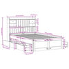 vidaXL Ł&oacute;żko z regałem, bez materaca, białe, 135x190 cm, sosnowe