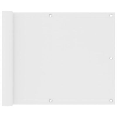 vidaXL Parawan balkonowy, biały, 75x400 cm, tkanina Oxford