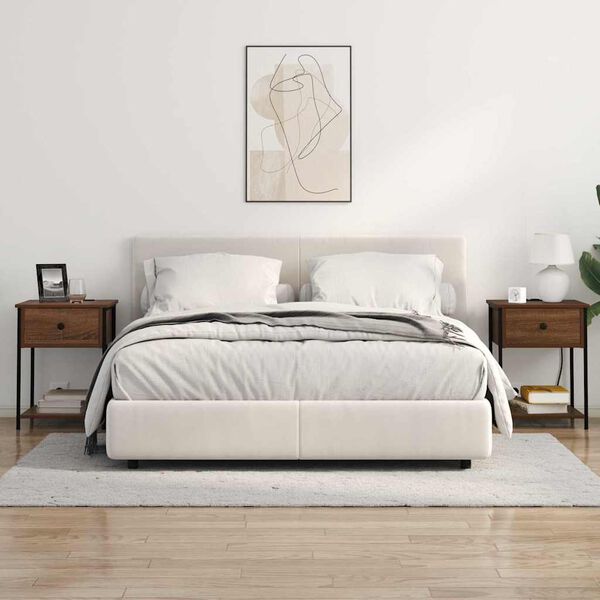 vidaXL Szafka Nocna z szufladą Brązowy dąb 42 x 41 x 56 cm