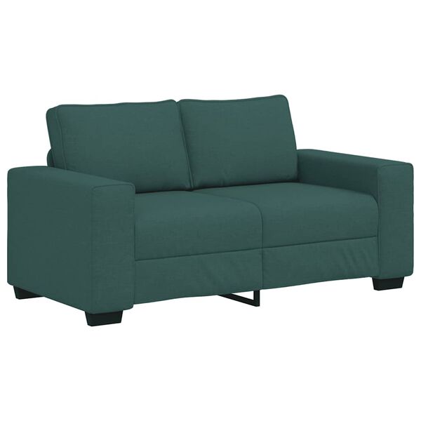 vidaXL Sofa 2-osobowa Ciemnozielona 160x77x82 cm Tkanina
