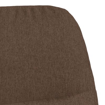 vidaXL Fotel wypoczynkowy z podnóżkiem, brązowy, obity tkaniną