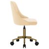 vidaXL Obrotowe krzesła stołowe, 2 szt., kremowe, aksamitne