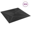 vidaXL Panele ścienne 24 pcs Czarna gwiazda 50 x 50 cm Pianka XPS