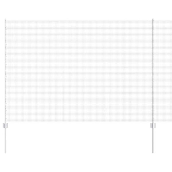 vidaXL Ogrodzenie z słupkiem Srebrny 1,6 x 25 m Stal