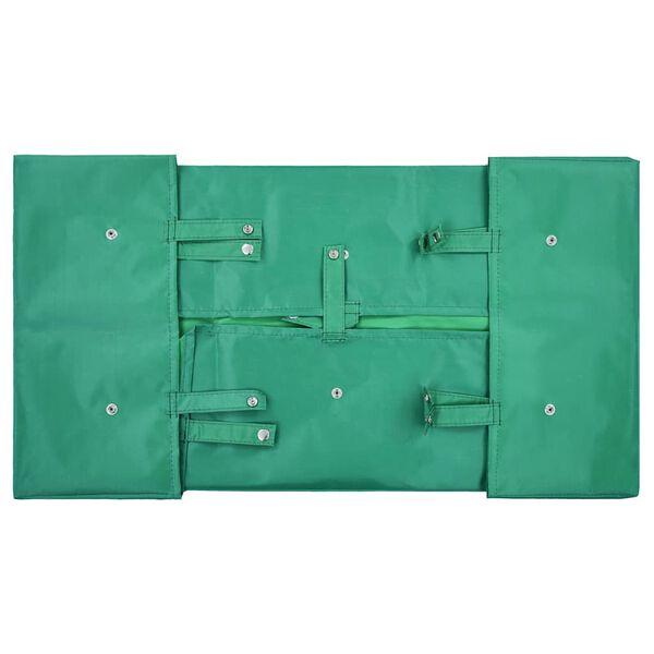 vidaXL Wyściółka do wózka ogrodowego, zielona, tkanina